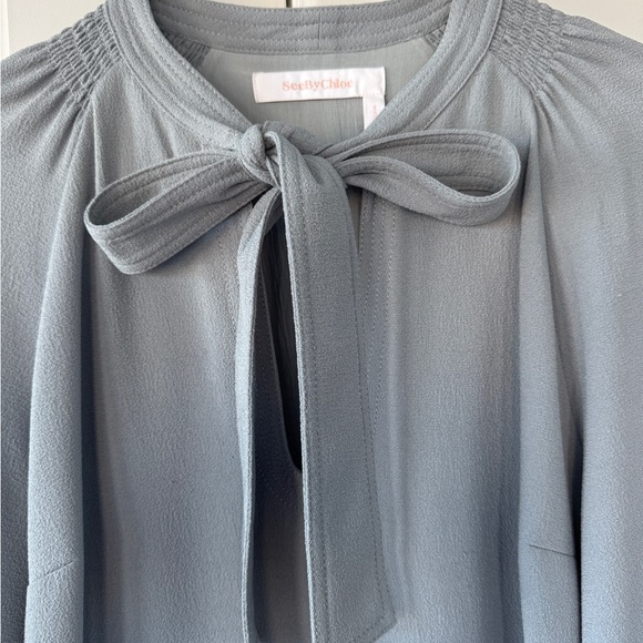 See By Chloe Elegant Long Sleeve Gray Dress - Picture 3 of 8